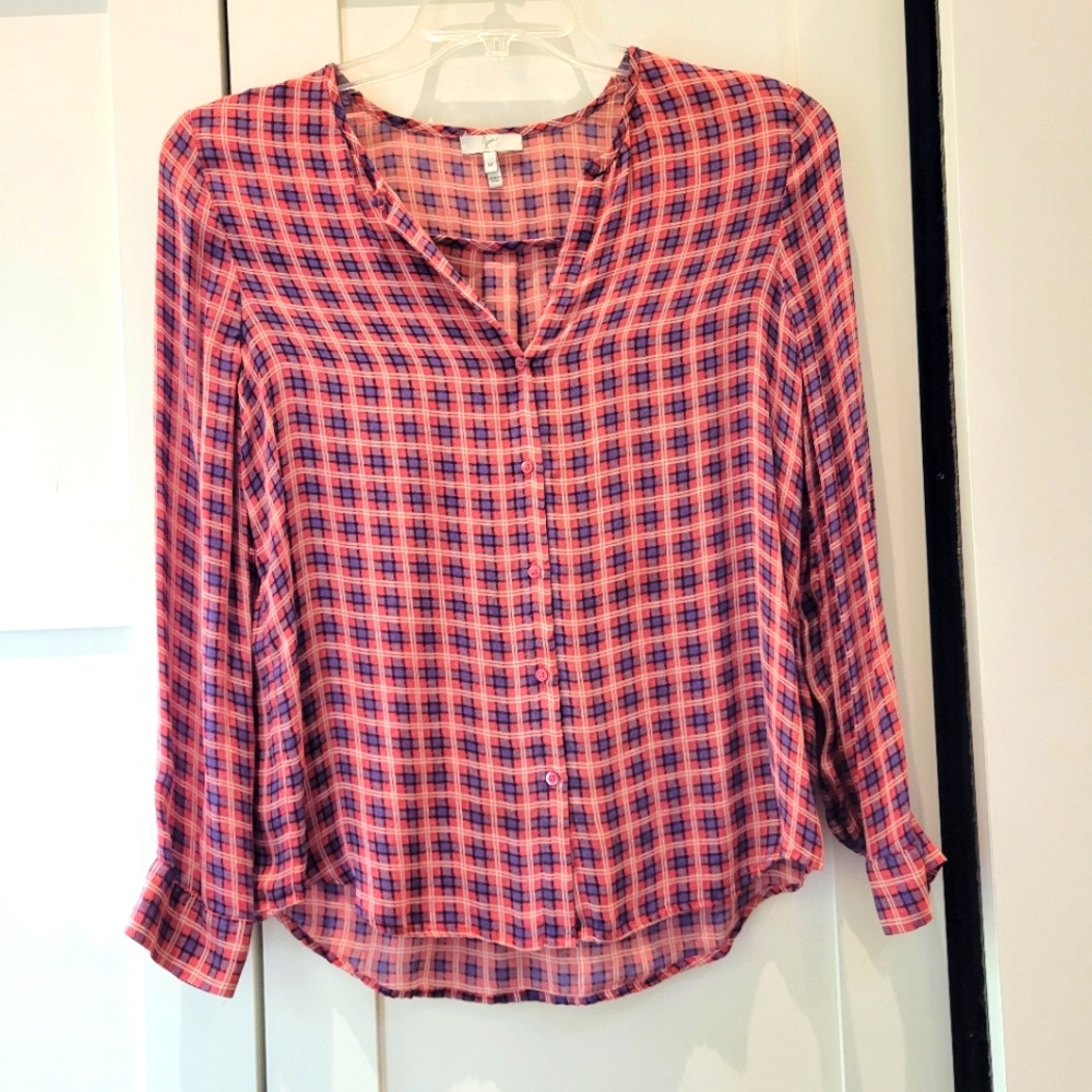 Joie Plaid Women's Top